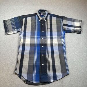 Vintage Chaps Ralph Lauren Shirt Mens S Blue Plaid Classiccore Preppy Casual